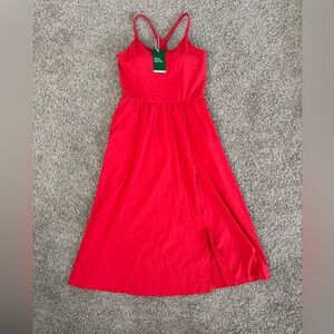 HALARA Vibrant Red Midi Dress